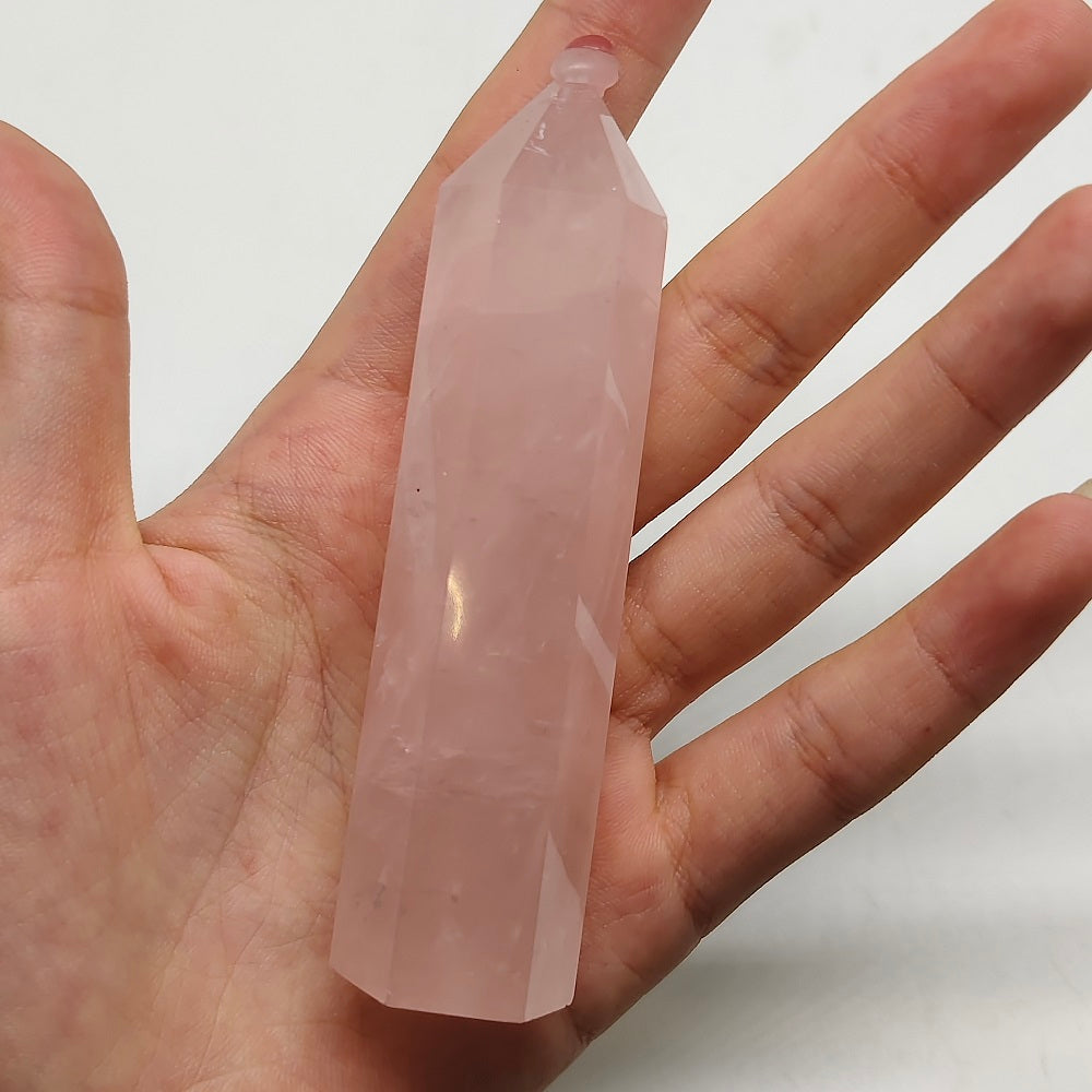 rose quartz tower ornaments healing 70.9g