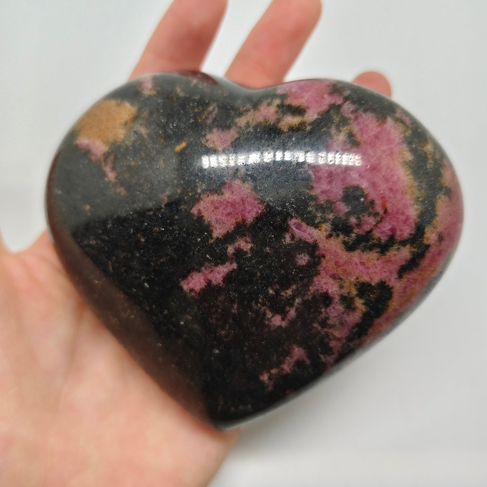 rhodonite heart carving ornaments healing 502.4g