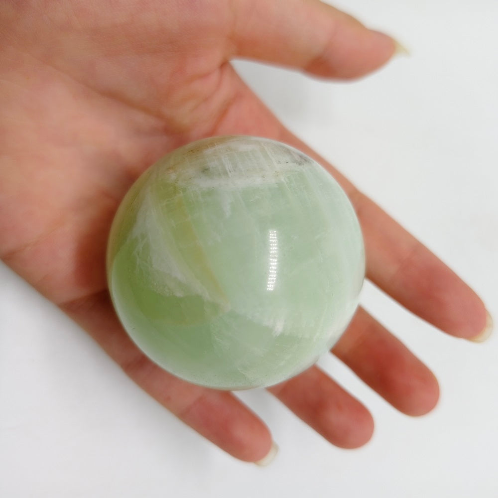 pistachio calcite sphere ornaments healing 187.6g