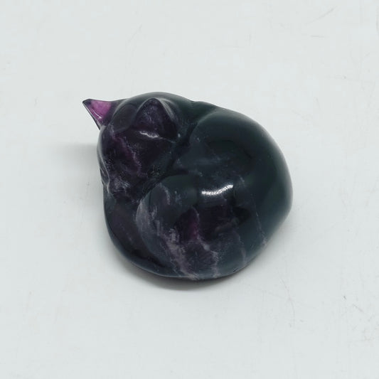 amethyst cat carving ornaments healing 43.9g