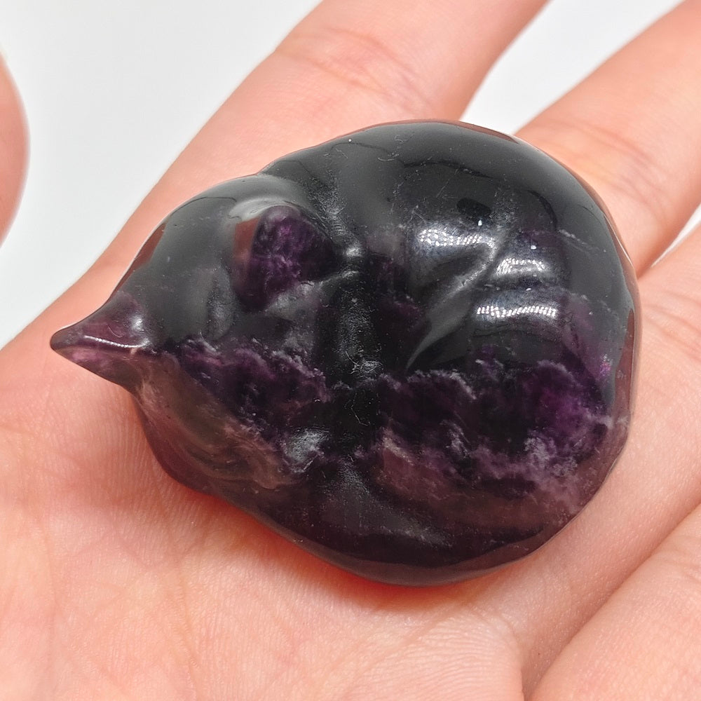 amethyst cat carving ornaments healing 43.9g