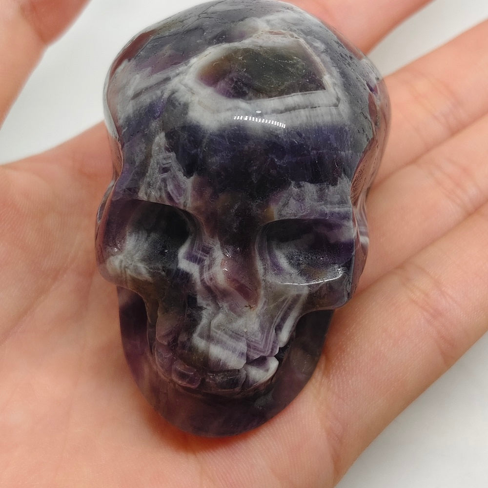 amethyst skull carving ornaments healing 102.5g