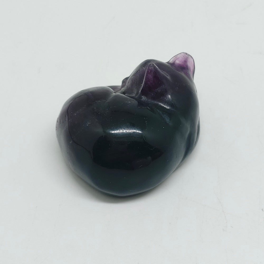 amethyst cat carving ornaments healing 43.9g