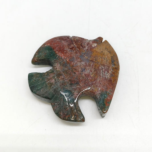 ocean jasper fish carving ornaments healing 46.5g