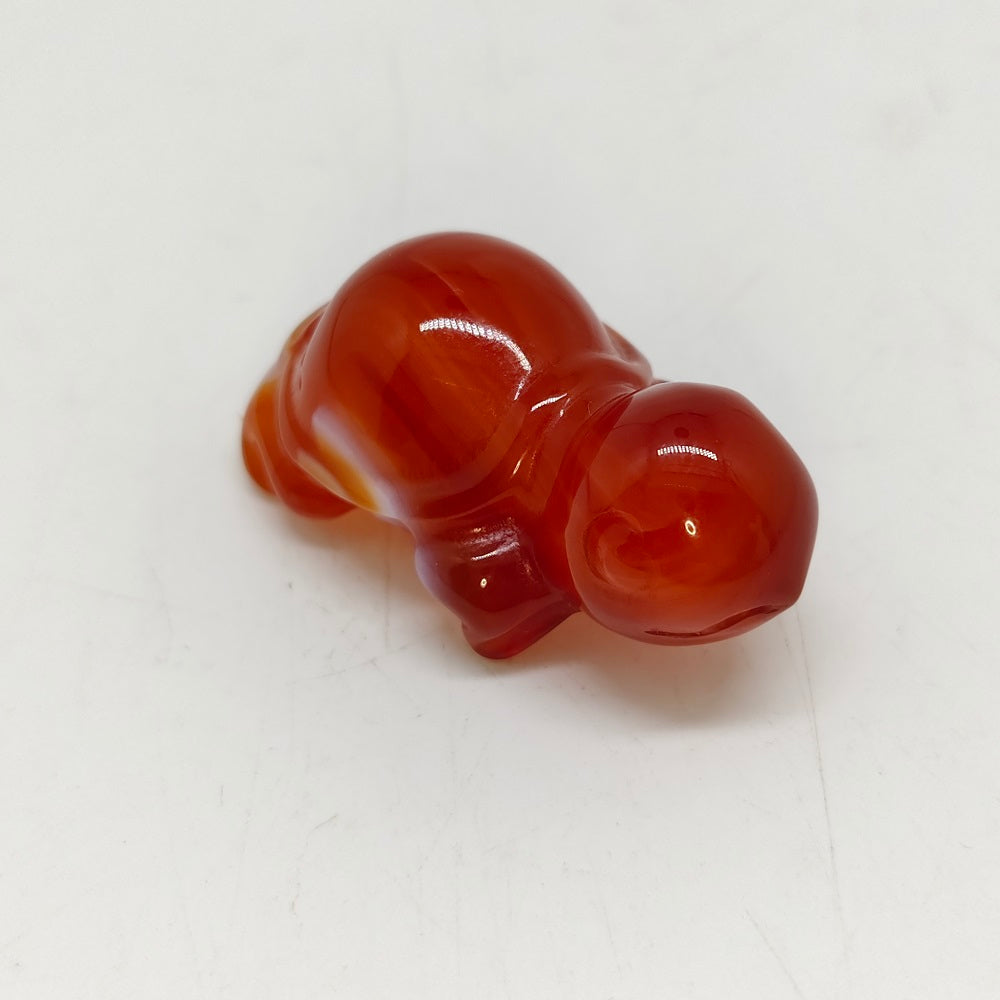 red agate turtle carving ornaments healing 30.5g