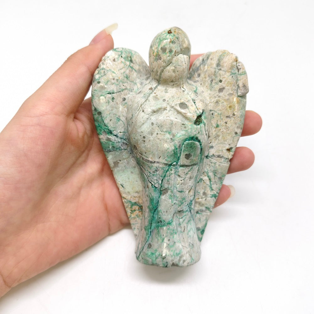 turquoise angel carving ornaments healing 247.2g