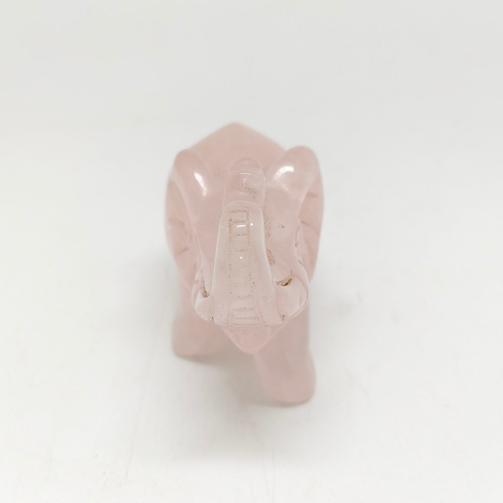 rose quartz elephant carving ornaments healing 180g