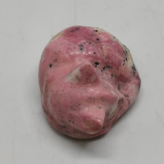 rhodonite cat carving ornaments healing 32.7g