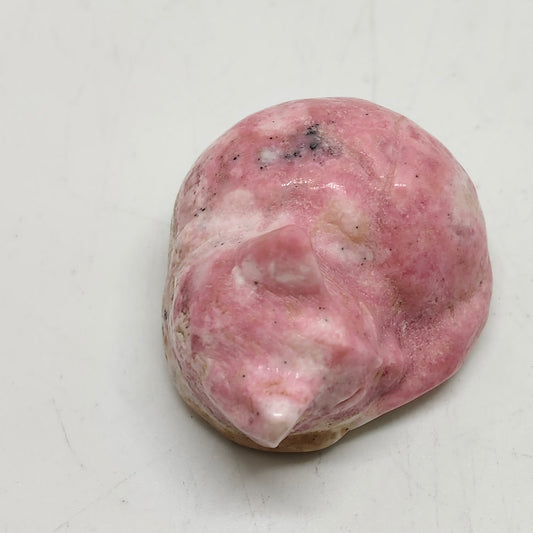 rhodonite cat carving ornaments healing 32.7g