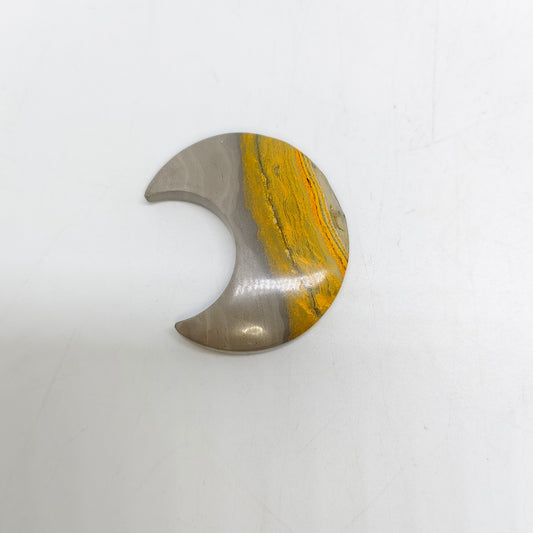 bumble bee jasper moon carving ornaments healing 11.5g