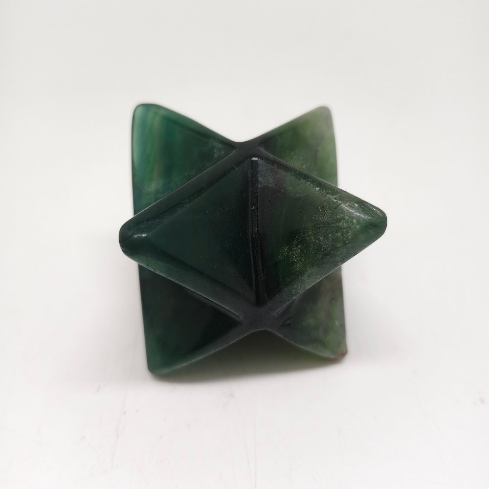 fluorite hexagram carving ornaments healing 232.9g