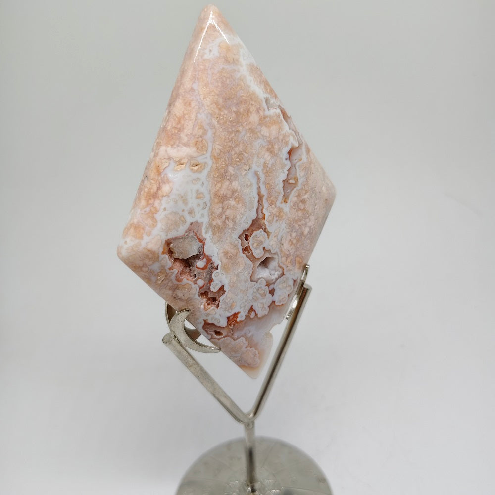 pink silced agate carving ornaments healing 162.2g
