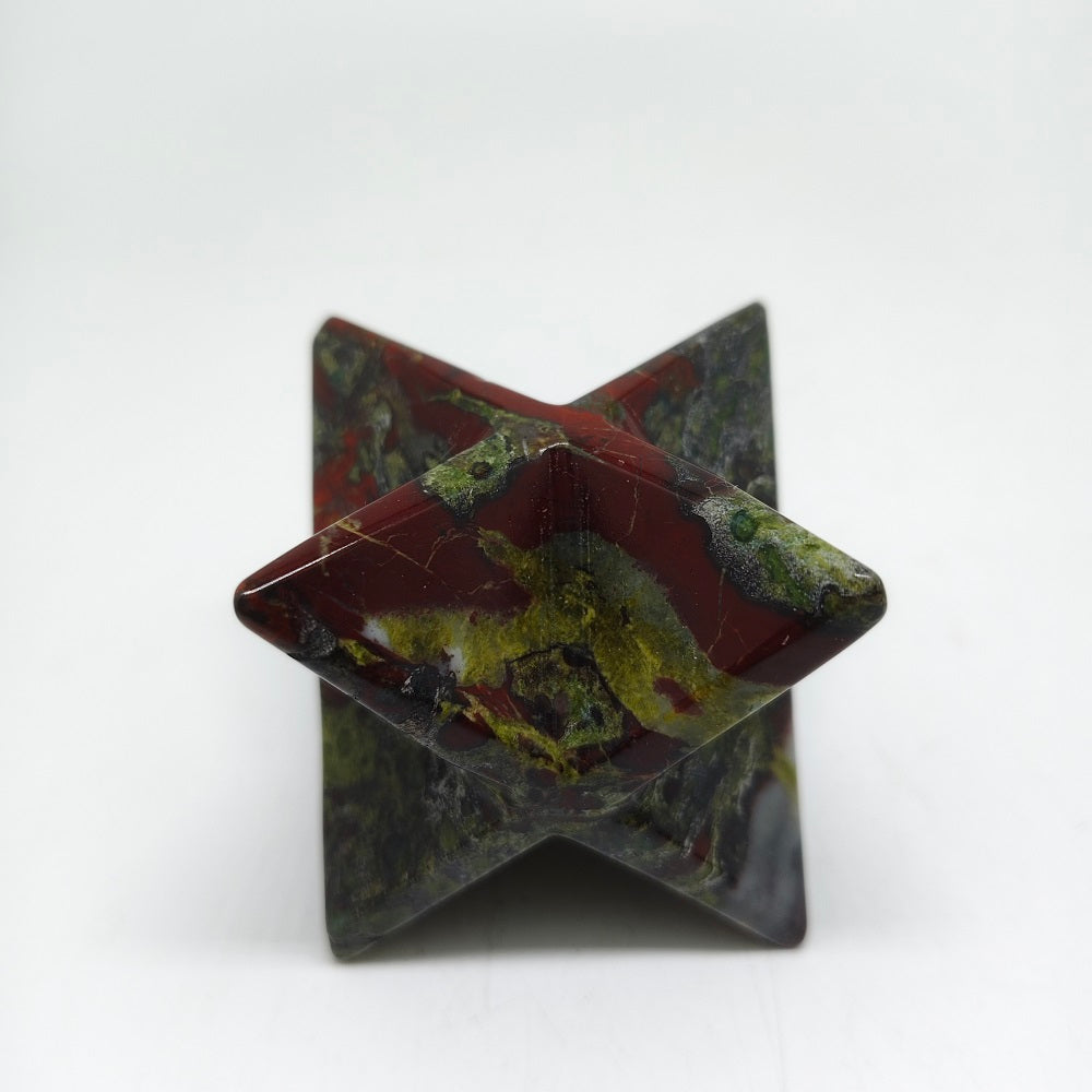 dragon blood stone hexagram carving ornaments healing 248g