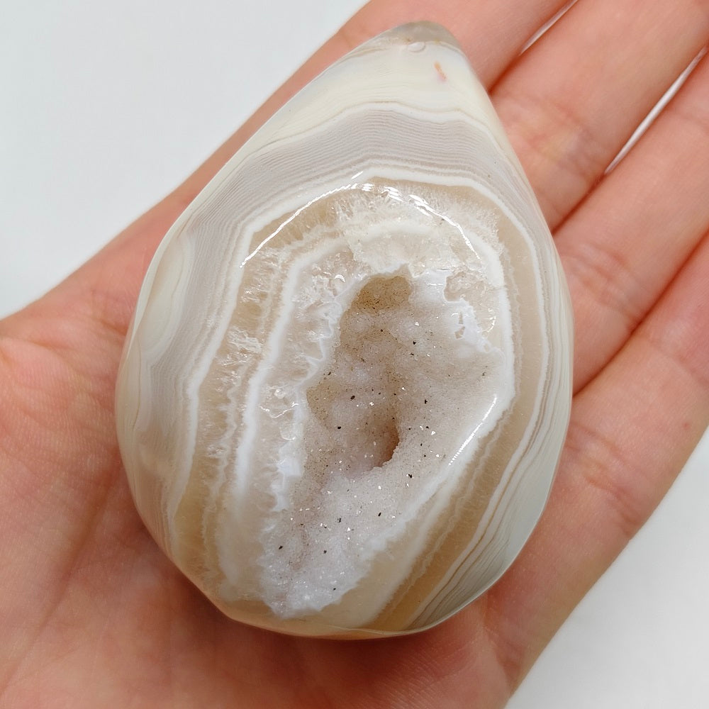 agate geode carving ornaments healing 100g