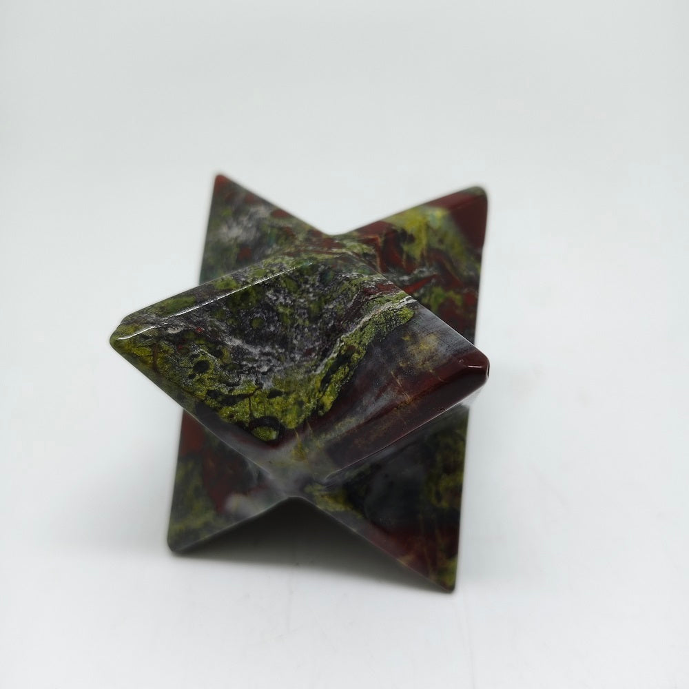 dragon blood stone hexagram carving ornaments healing 248g