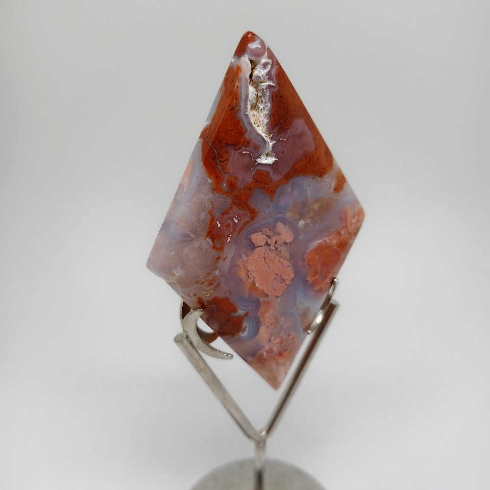 pink silced agate carving ornaments healing 138.3g