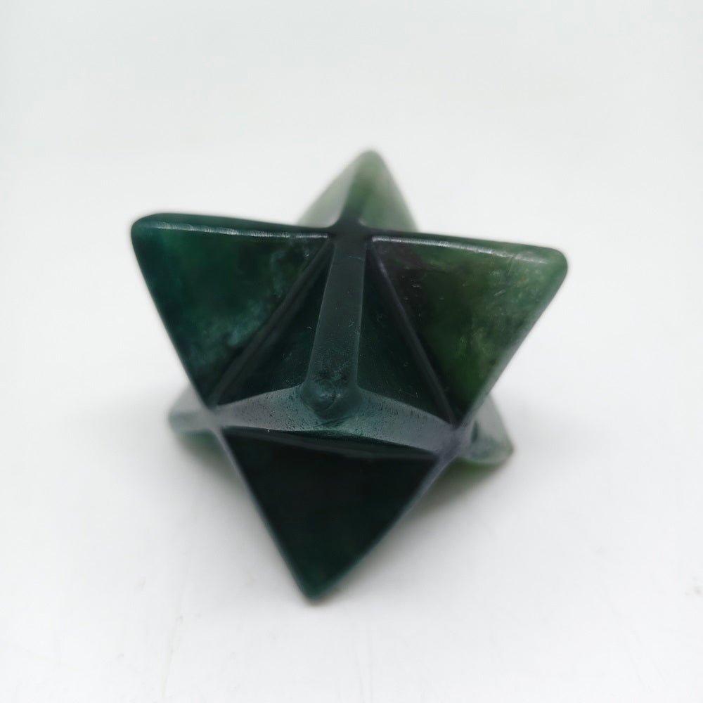 fluorite hexagram carving ornaments healing 232.9g