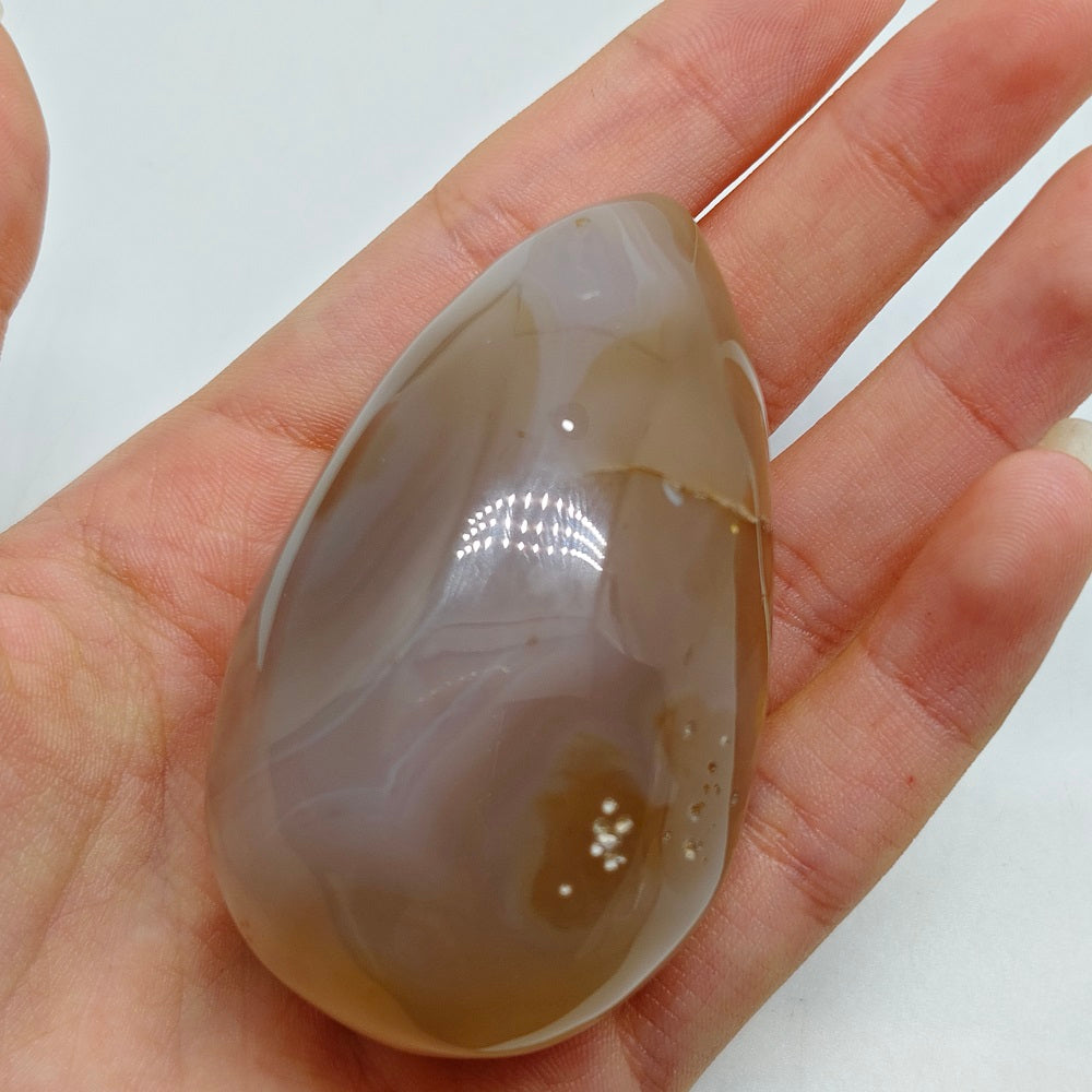agate geode carving ornaments healing 96.3g