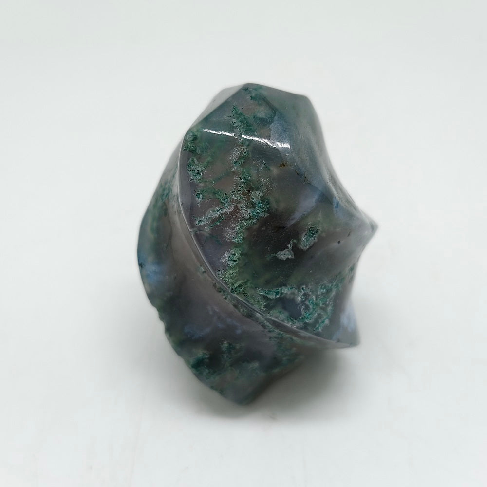 mossagate torch carving ornaments healing 108.8g