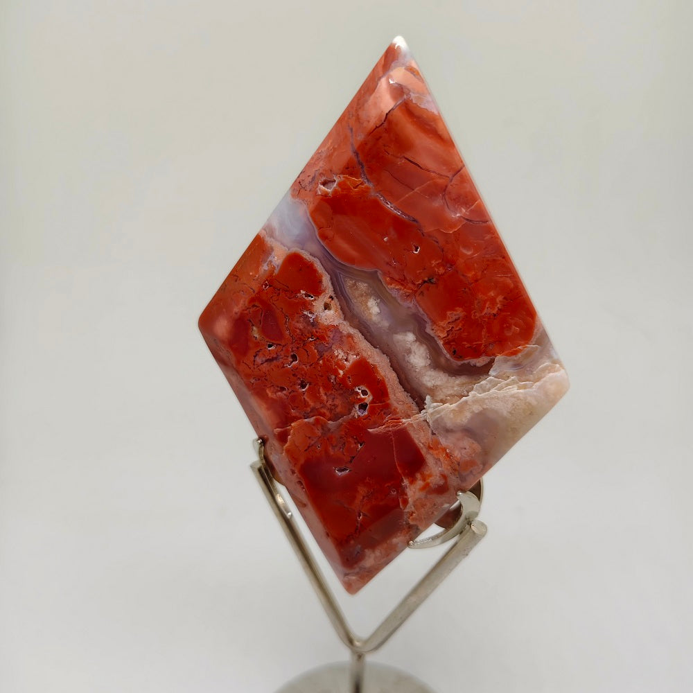 pink silced agate carving ornaments healing 195.3g