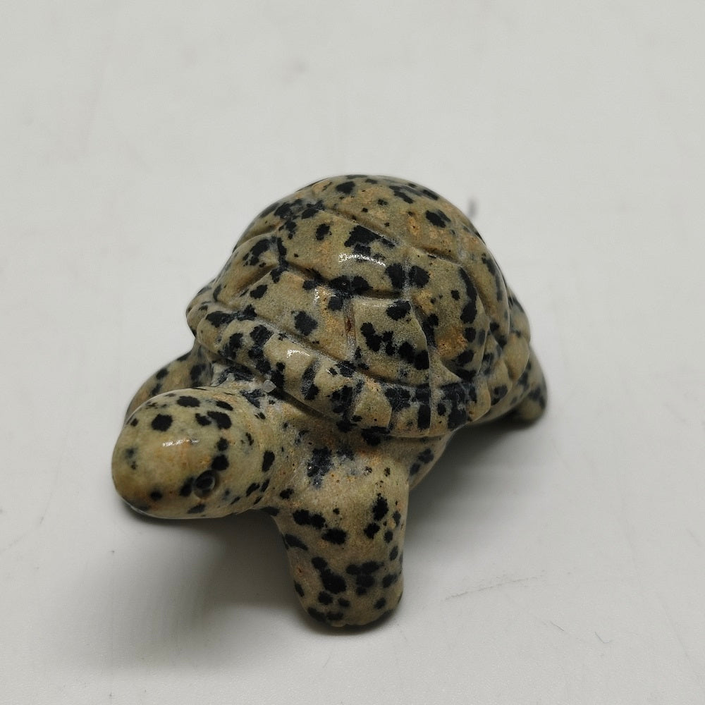 spotted stone turtle carving ornaments healing 32g