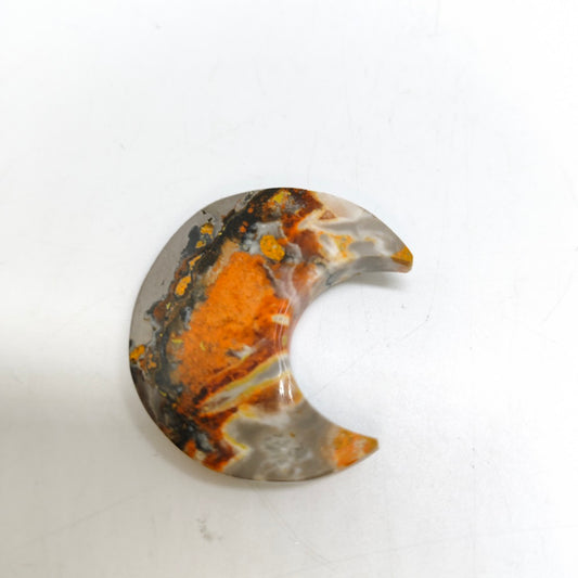 bumble bee jasper moon carving ornaments healing 12g