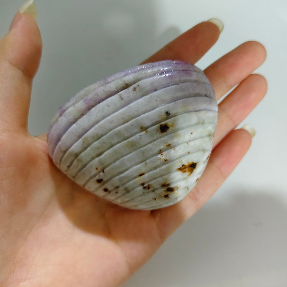 purple sodalite shell carving ornaments healing 129.5g