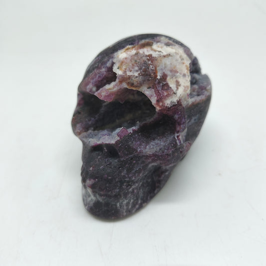 purple sphalerite skull carving ornaments healing 397.2g