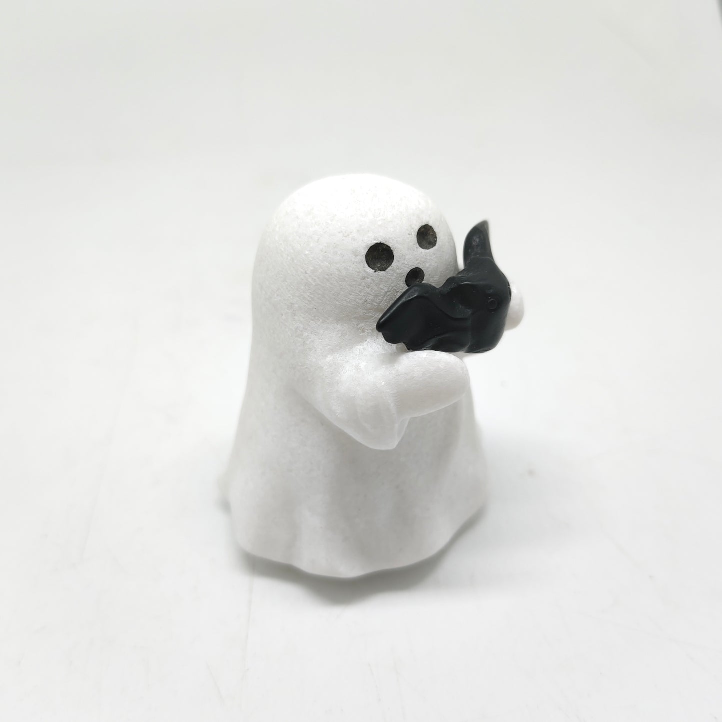 white marble ghost carving ornaments healing 175.4g