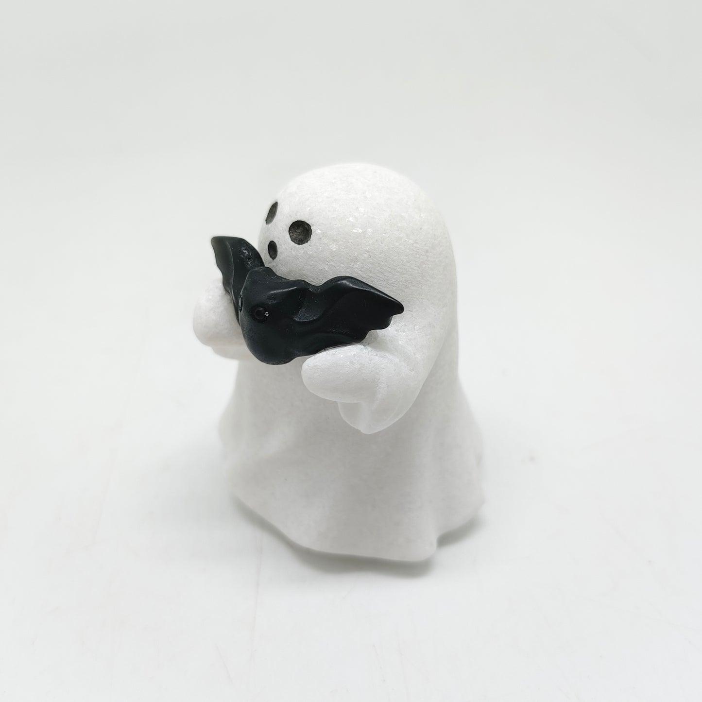 white marble ghost carving ornaments healing 175.4g