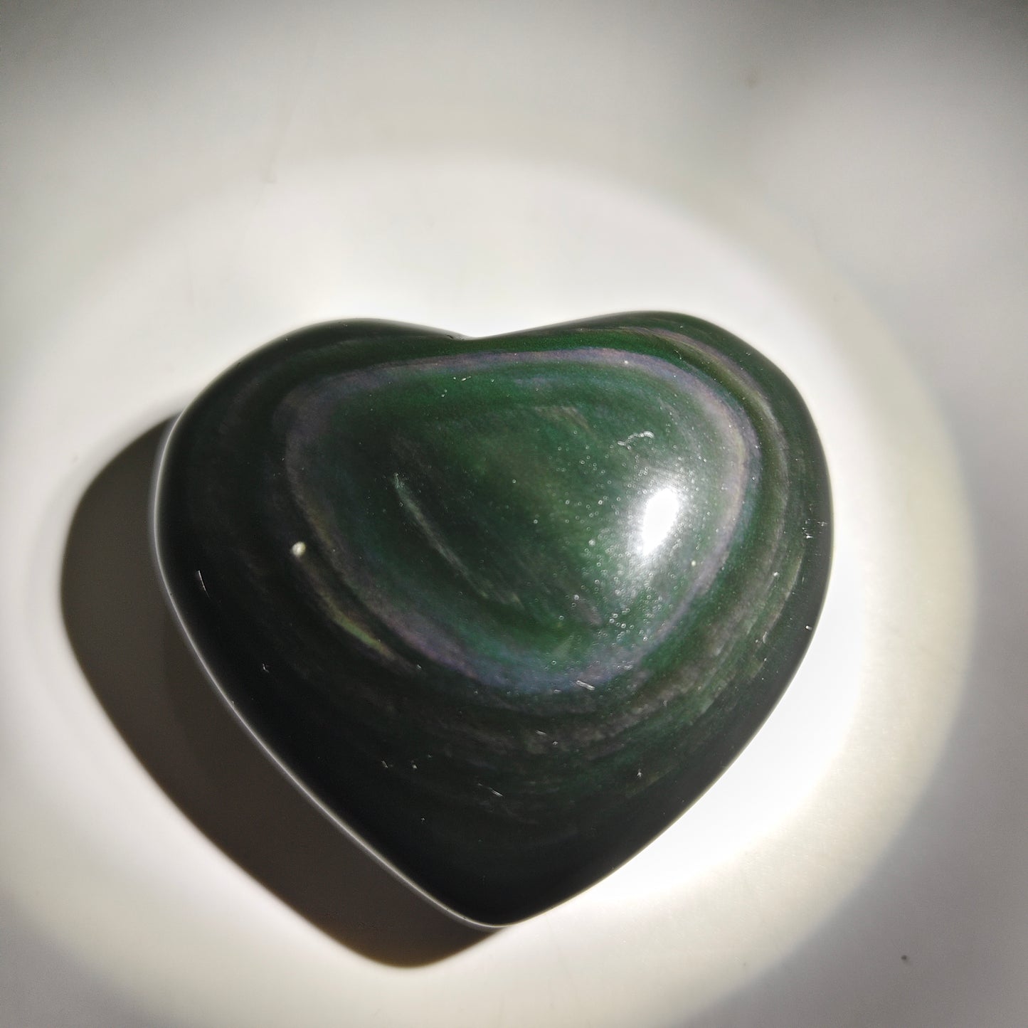 rainbow obsidian heart carving ornaments healing 110.4g