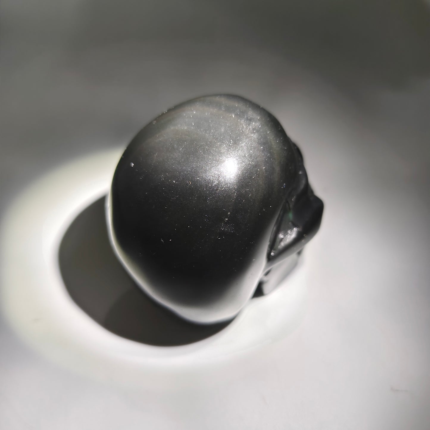 rainbow obsidian skull carving ornaments healing 261.7g