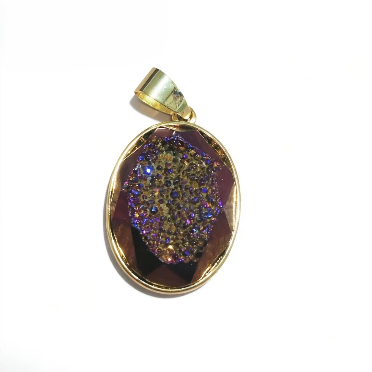 Healing Crystal Oval Pendants, Multi-Stone Gemstone Charms for Necklaces & Bracelets