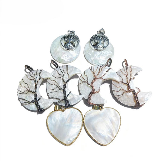 White Shell Pendants Design Necklace Personalized For Women Party Jewelry Gift