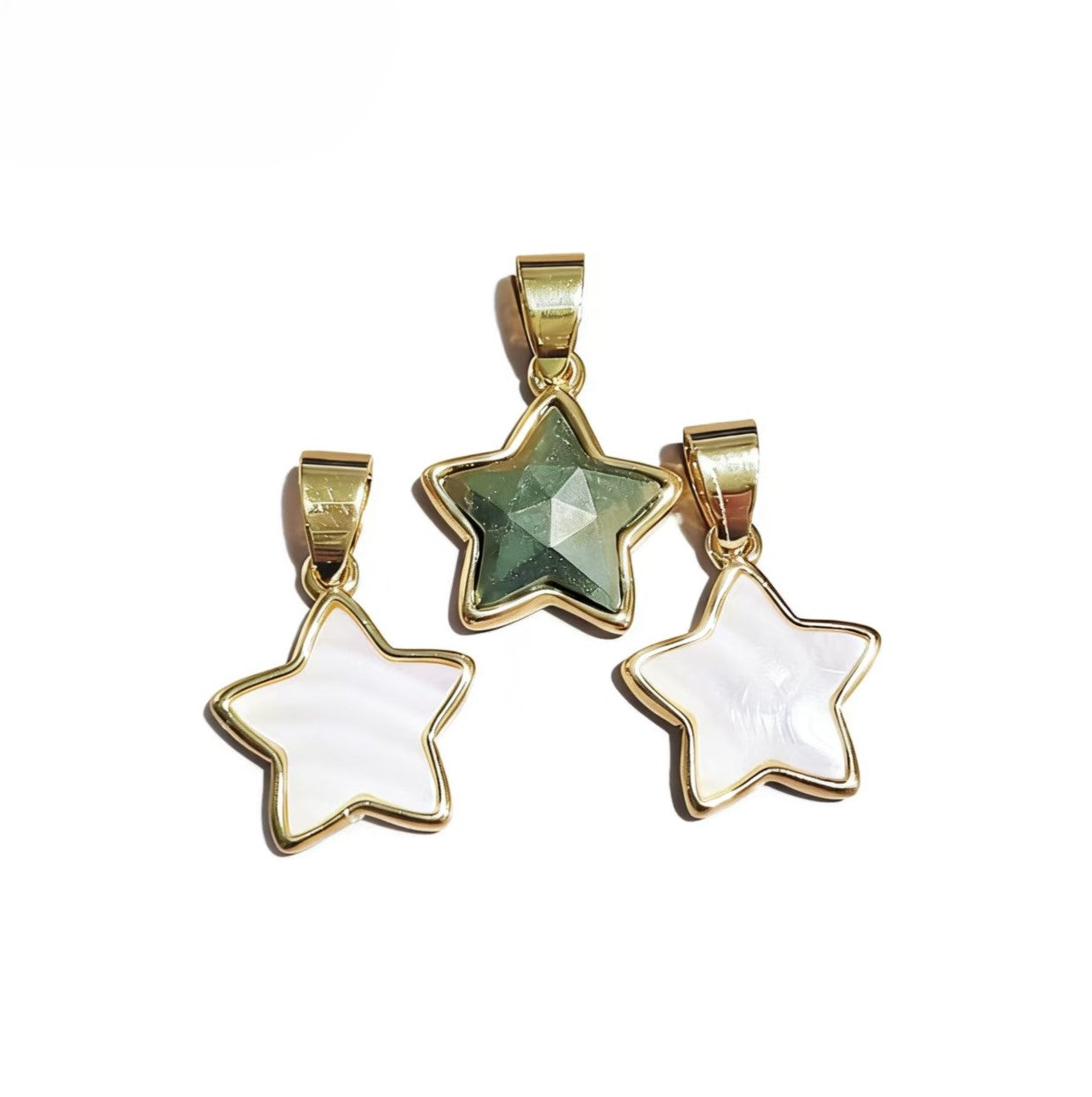 Starlight Pendants ✨ Golden for luck, Mother of Pearl for calm