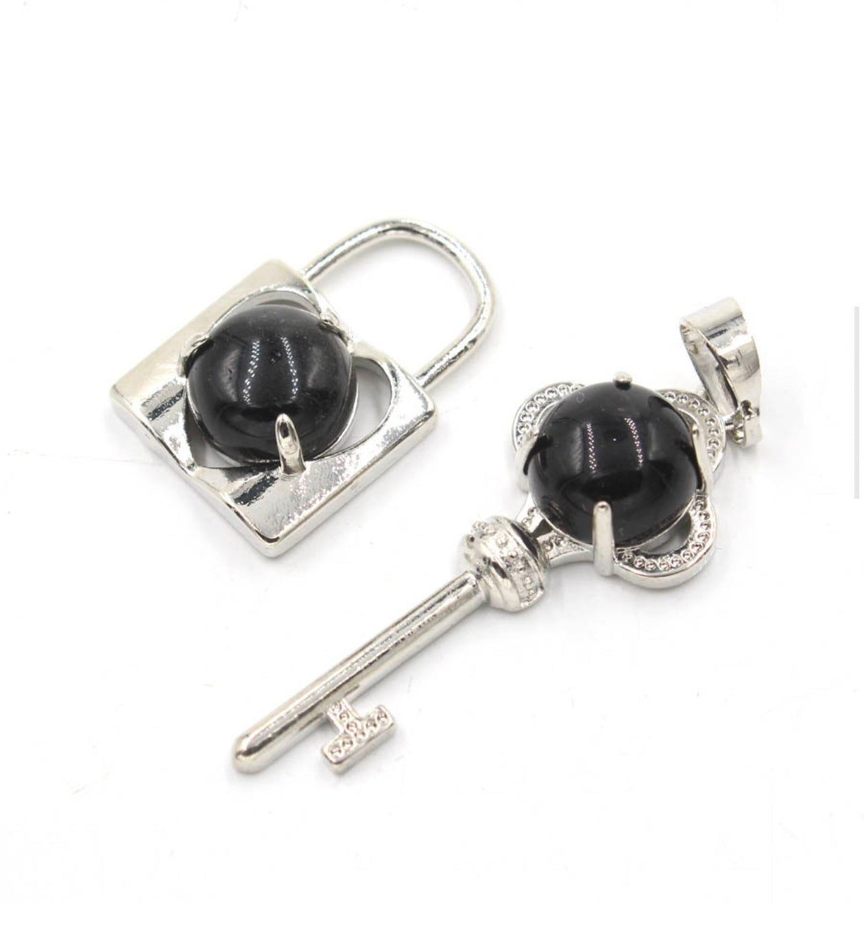 crystal stone couple keylock pendant polynomial suit fashion