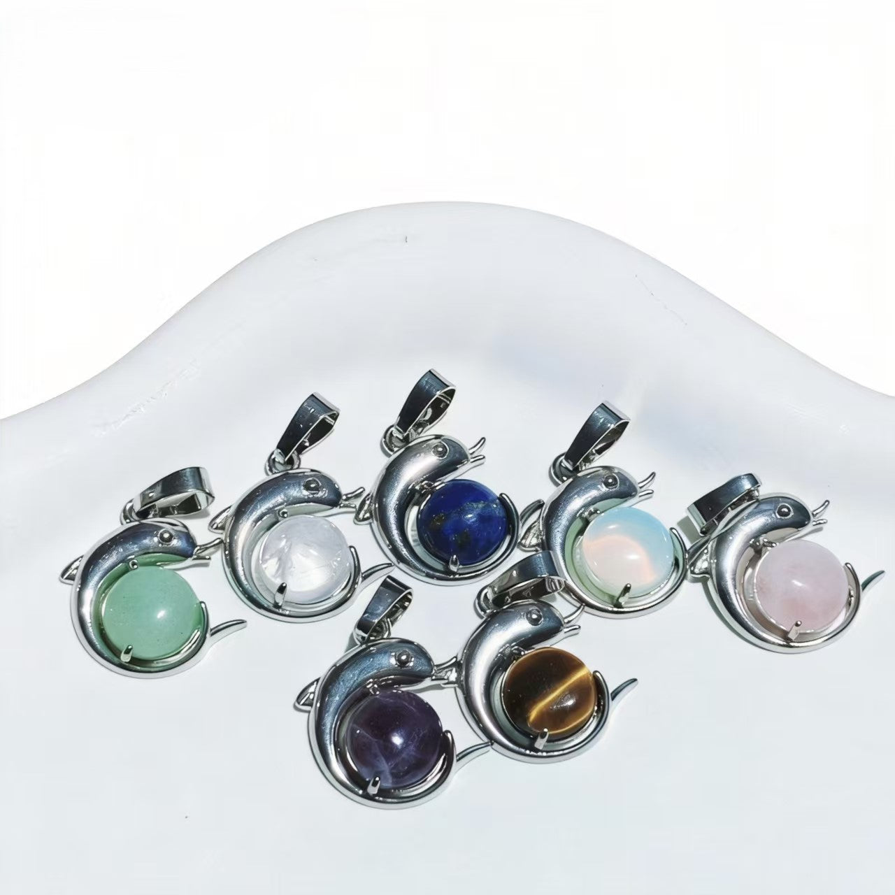 Healing Dolphin Pendants Silver Fashionable Women DIY Jewelry Accessory