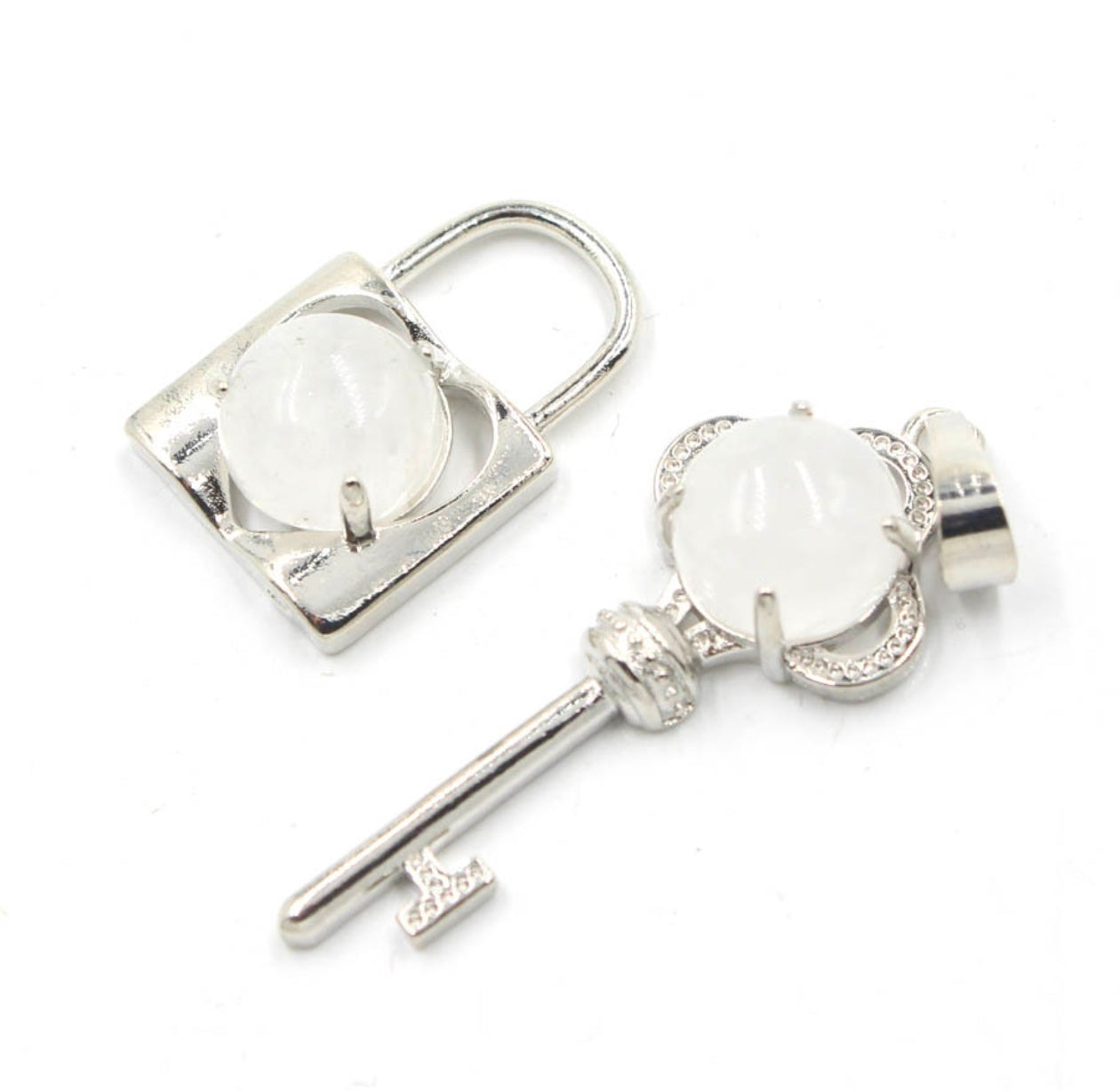 crystal stone couple keylock pendant polynomial suit fashion