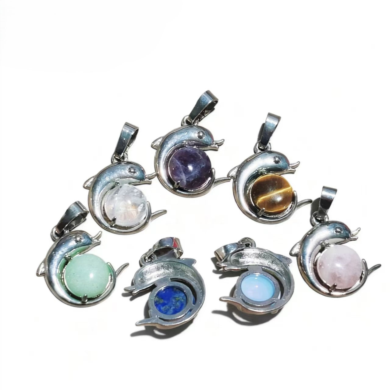 Healing Dolphin Pendants Silver Fashionable Women DIY Jewelry Accessory