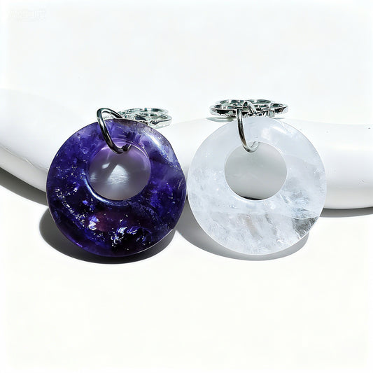 Vintage Lace hollowed-out Lucky Coin Pendants For Women Gifts Healing