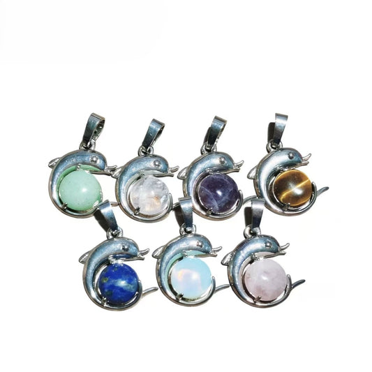 Healing Dolphin Pendants Silver Fashionable Women DIY Jewelry Accessory