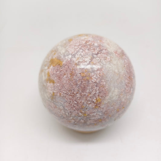 330.8g natural pink agate sphere ornaments healing