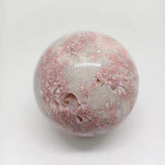 452g natural pink agate sphere ornaments healing