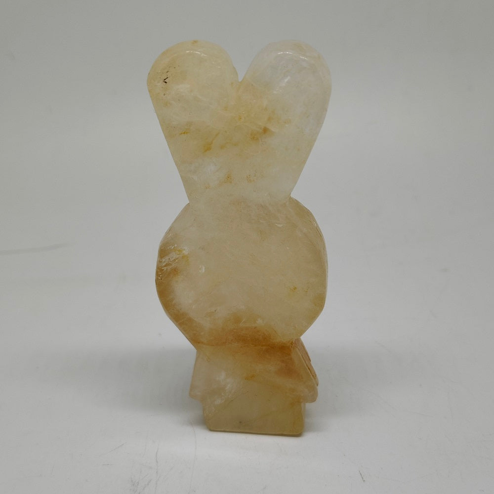 181.7g natural golden healer rabbit carving ornaments healing