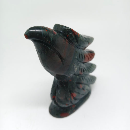 African blood stone bird carving ornaments healing 303.9g