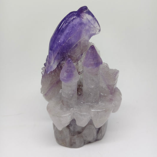amethyst dragon natural carving ornaments healing 1.23kg