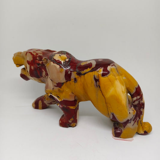 mookaite leopard carving ornaments healing 1.429kg