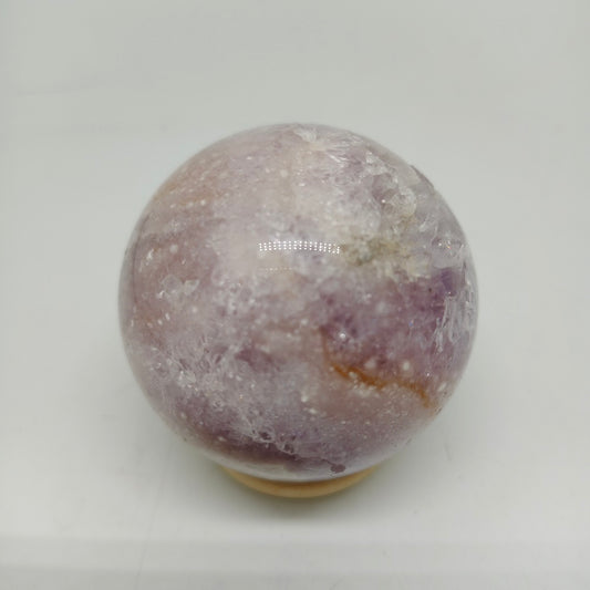 239.5g natural pink amethyst sphere ornaments healing