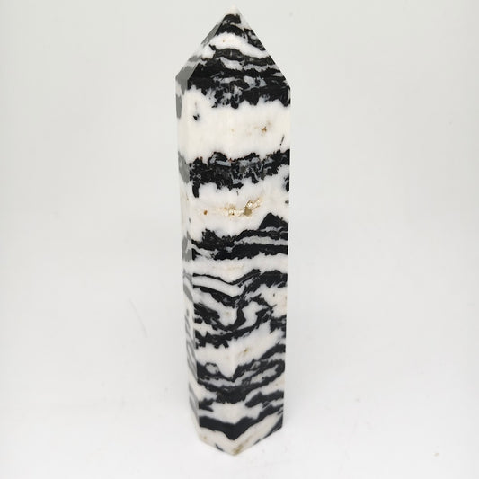 681g natural zebra jasper tower ornaments healing