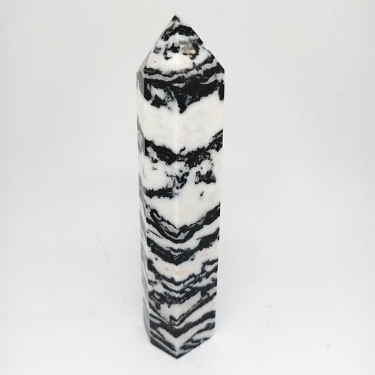 681g natural zebra jasper tower ornaments healing